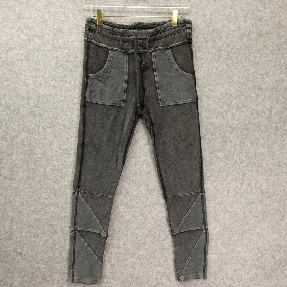Free People Movement Kyoto Leggings Women MEDIUM Faded Black PatchworkYoga 29x26